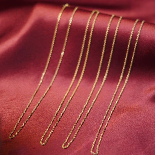Classic Gold-Plated Cable Chain Necklace Collection