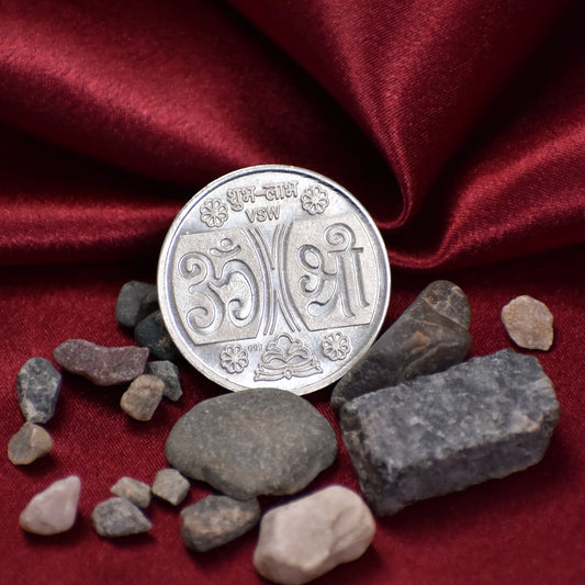 Pure Silver Om Shri Lakshmi Coin – 999 Fine Silver