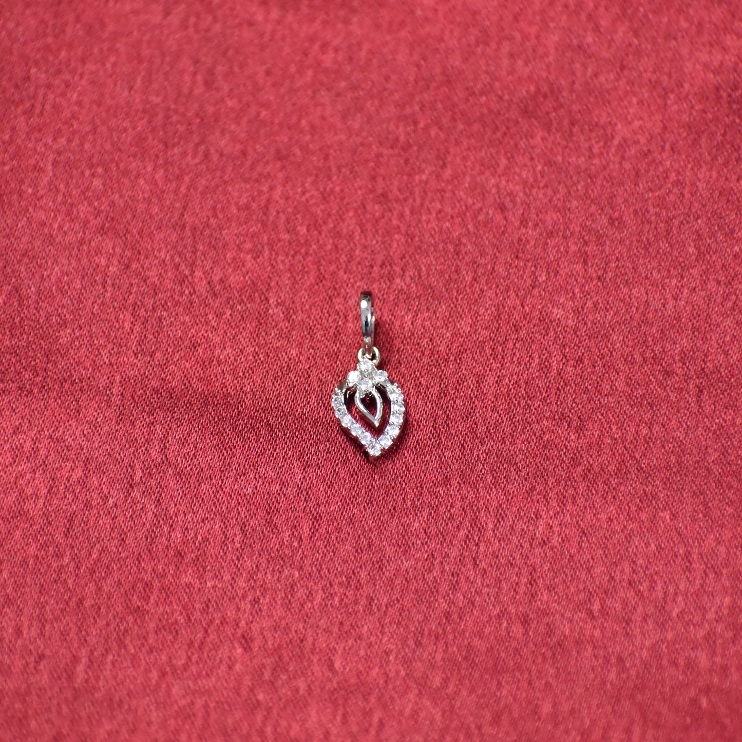 Eternal Love Heart Pendant in Sterling Silver with CZ