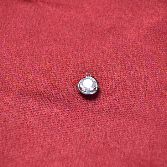 Sterling Silver Bezel-Set Round CZ Pendant
