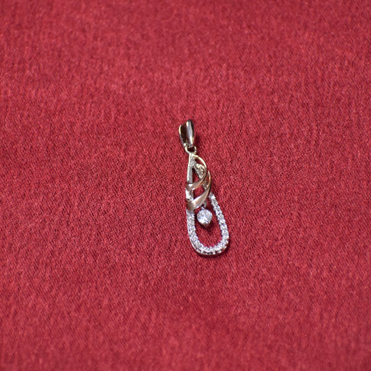 Elegant Sterling Silver Infinity Twist CZ Pendant