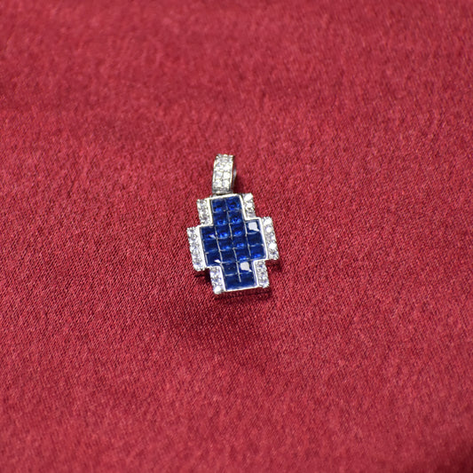 Royal Sapphire Mosaic Pendant