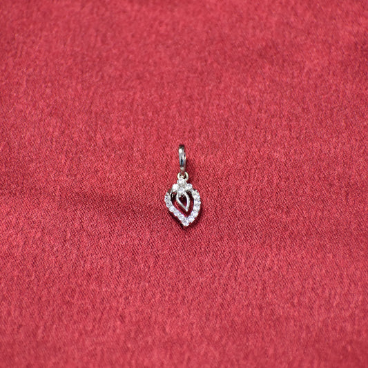 Eternal Love Heart Pendant in Sterling Silver with CZ